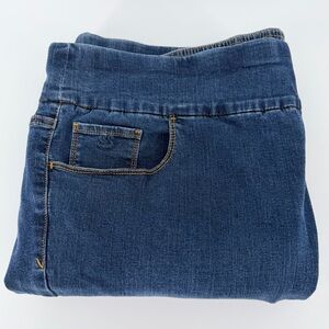 Gloria Vanderbilt Amanda Capri Jeans Plus Size 20W Stretch Pull-On Denim EUC